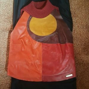 Designer Fornarina Mock Crop Sweater