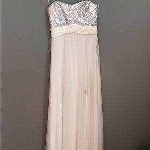 Long white prom dress