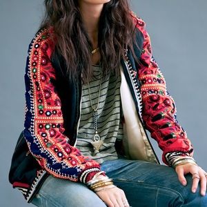 FP New Romantics Embellished Baseball Jacket
