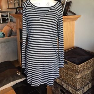 Casual Nightcap Striped Long Sleeved Tunic!