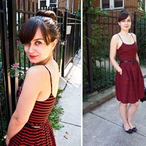 J.Crew striped spaghetti strap dress