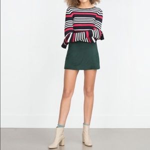 Zara Trafaluc Faux Suede Skort