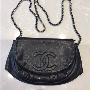 Black wallet on chain