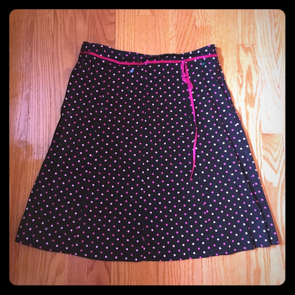 Black & Pink Polka Dot Skirt size 9