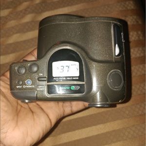 Black and grey Olympus camera