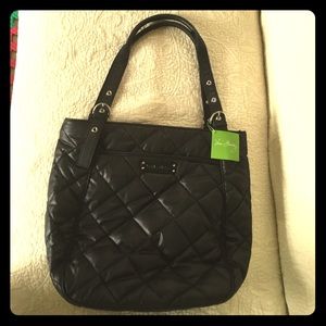Vera Bradley puffy black tote