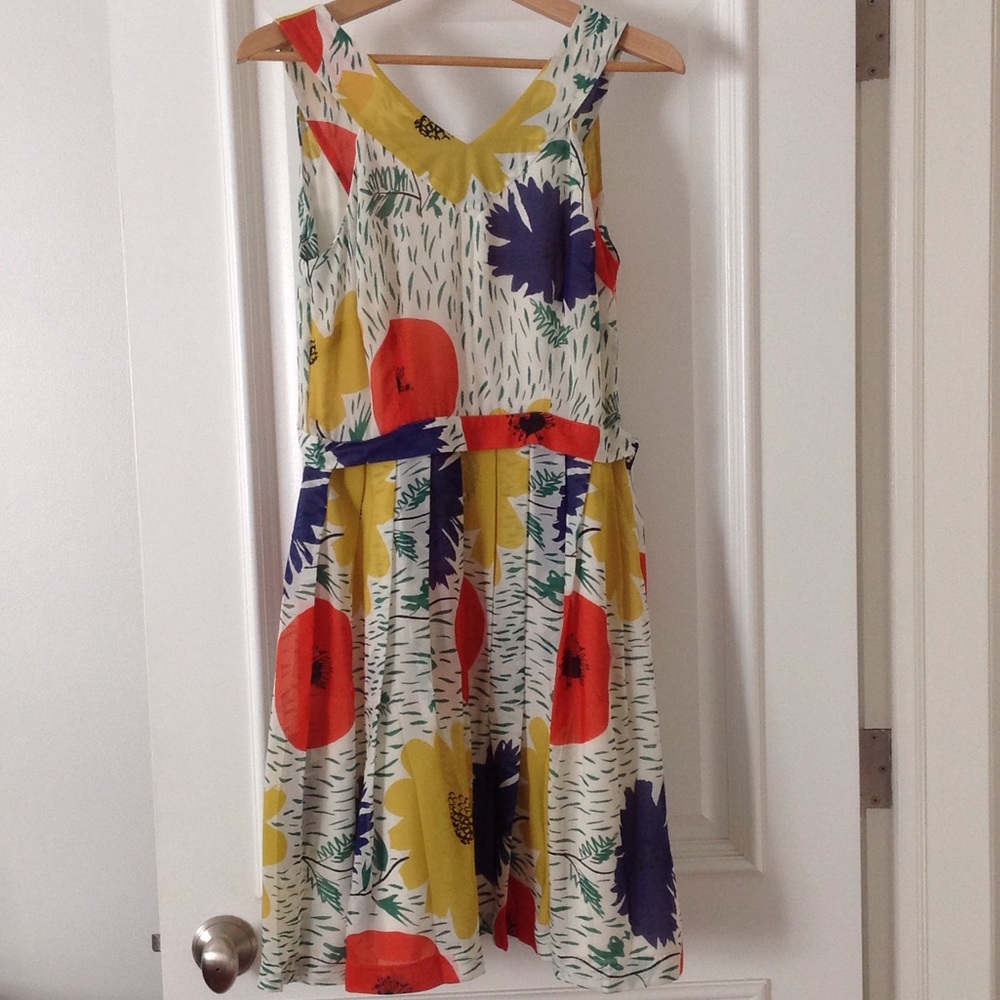 Silk print dress Vintage-