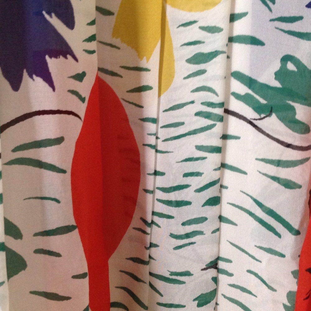 Silk print dress Vintage- - Picture 4 of 6