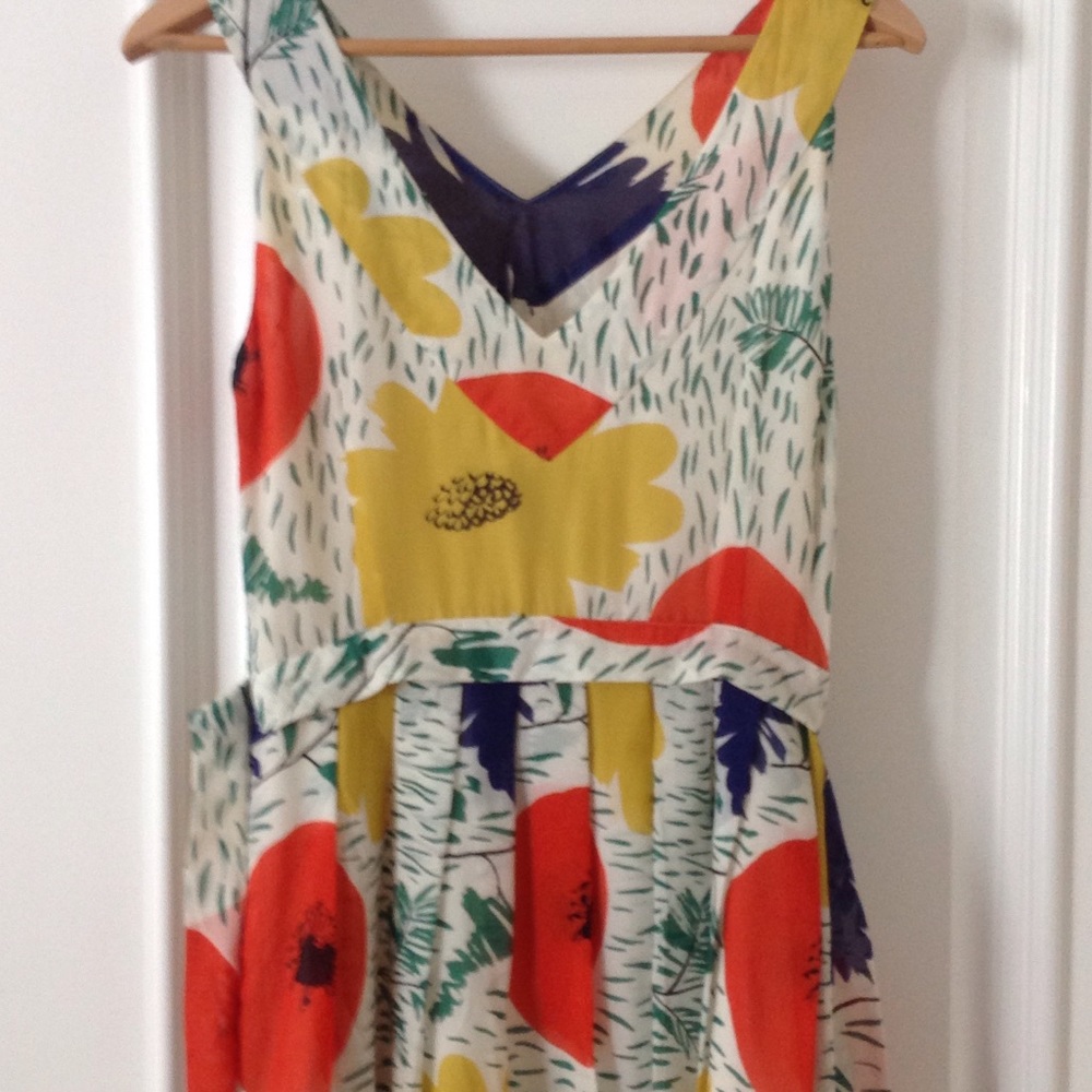 Silk print dress Vintage- - Picture 5 of 6