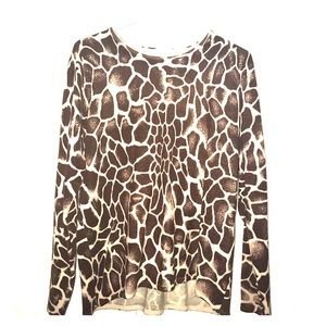 Giraffe print sweater