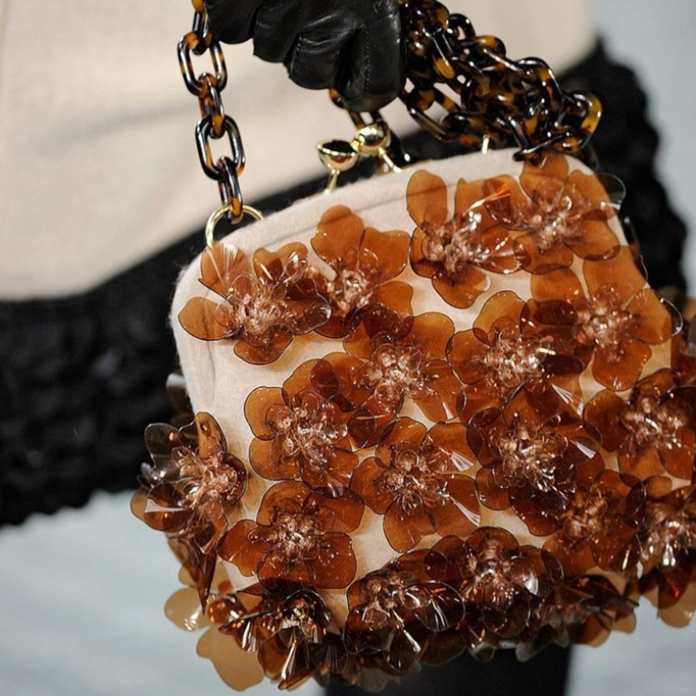 Tory Burch Flora Pouchette Statement Chain Purse