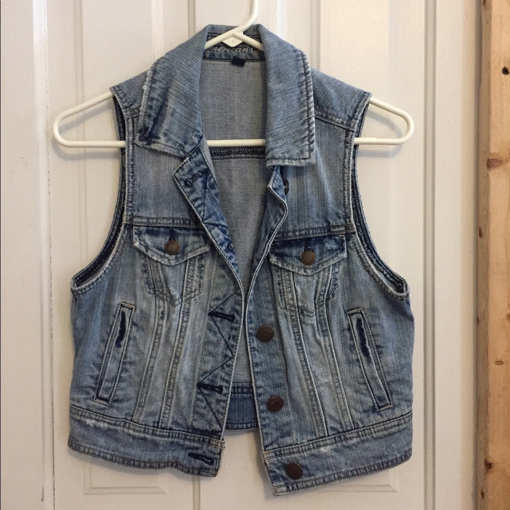 American Eagle Denim Vest