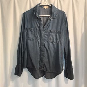 Anthropologie Cloth&Stone Chambray Blouse, size L