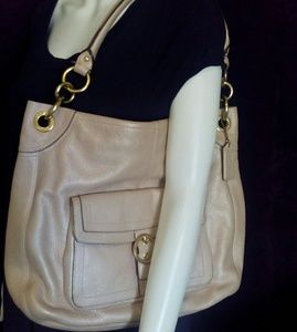 Authentic pebble leather coach hand purse