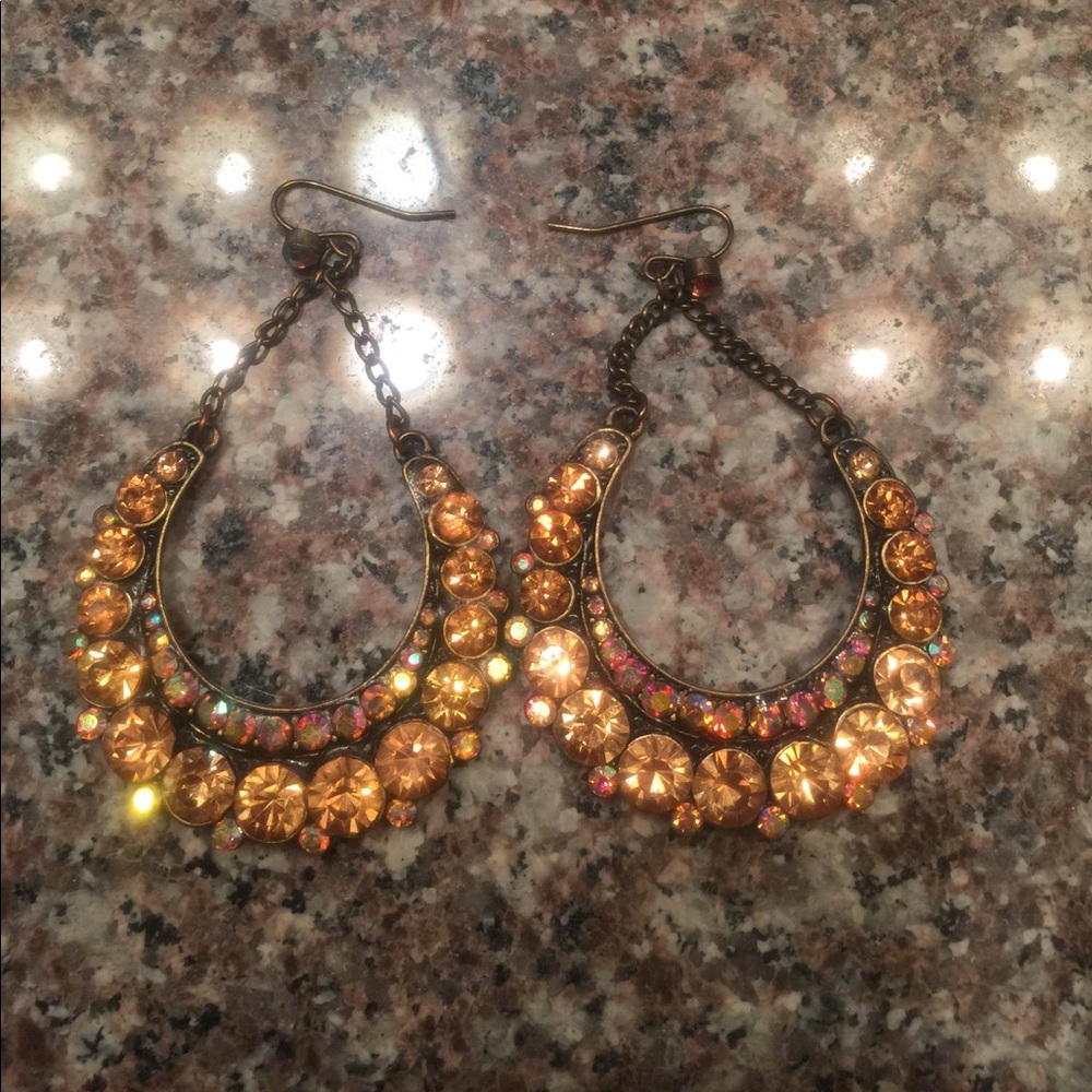 Topaz bling earrings