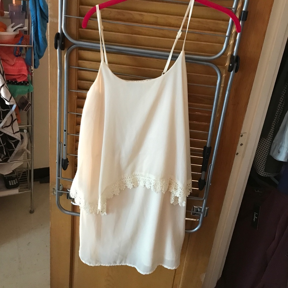 Simple cream boutique dress
