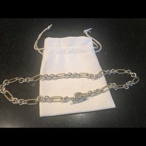 David Yurman Figaro Chain Link Necklace 18k 925