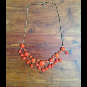Red statement necklace