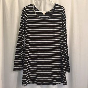 Black and White Stripe Tunic Dress, size M