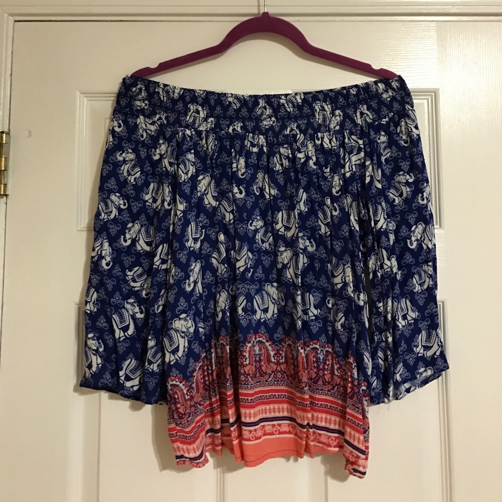 Off The Shoulder Elephant Top