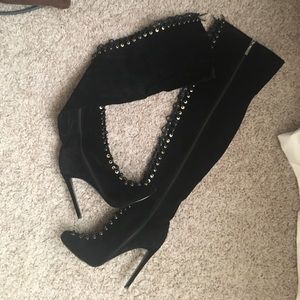 Size 39 Kandee Lace Up Knee High Boots