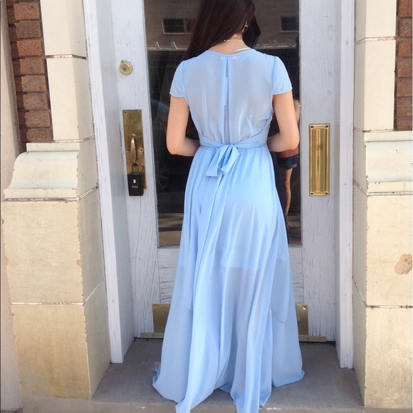 Baby Blue Maxi Dress-5🌟Rated-Large - Picture 3 of 5