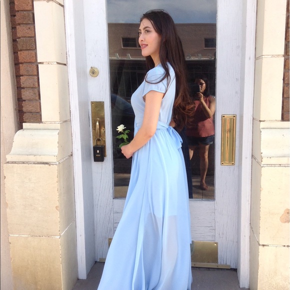 Baby Blue Maxi Dress-5🌟Rated-Large - Picture 4 of 5