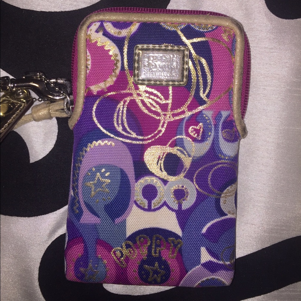 Coach Poppy collection wristlet