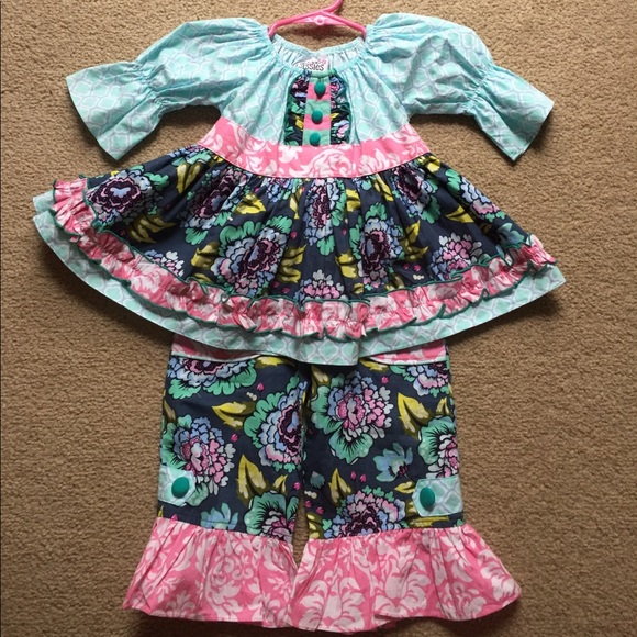 12M smocked shirt and pants - Picture 1 of 5