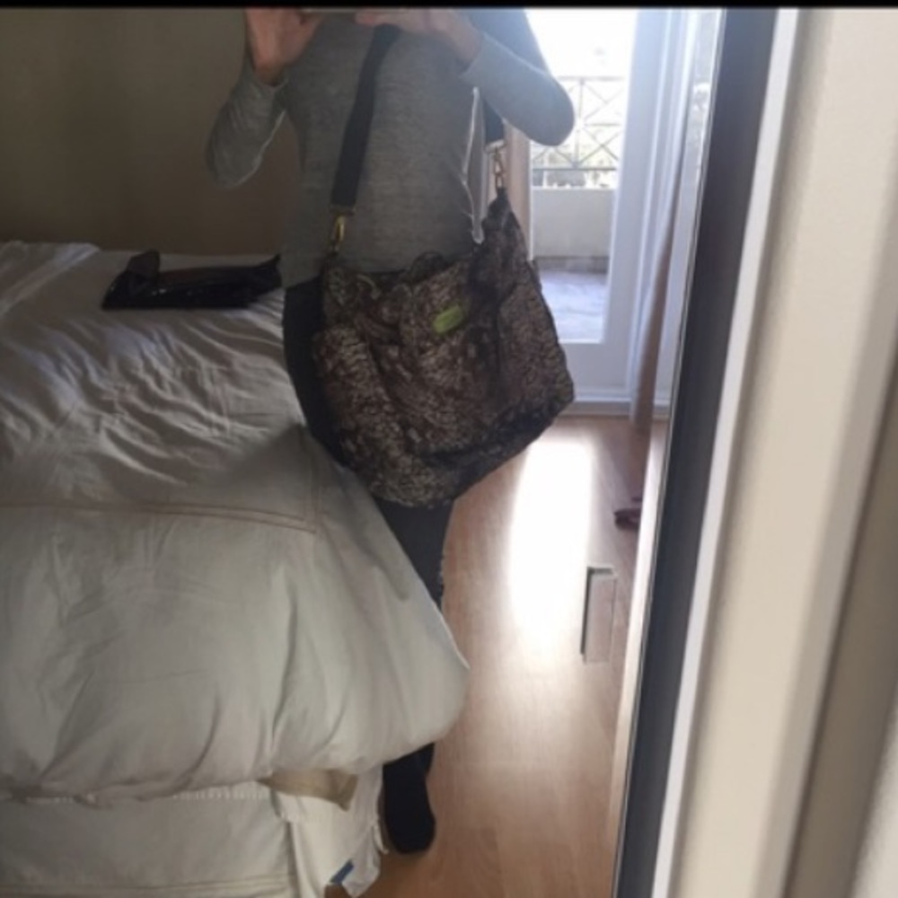 Eliza Python Nylon Diaper/Work Bag - image 4