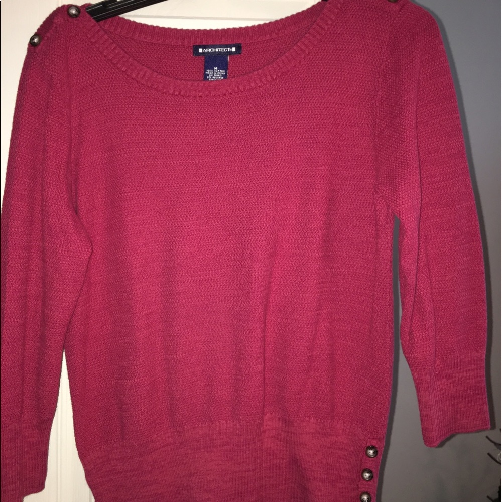Red thin knit sweater