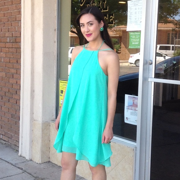 Mint Spaghetti Strap Dress-CLEARANCE - Picture 5 of 5