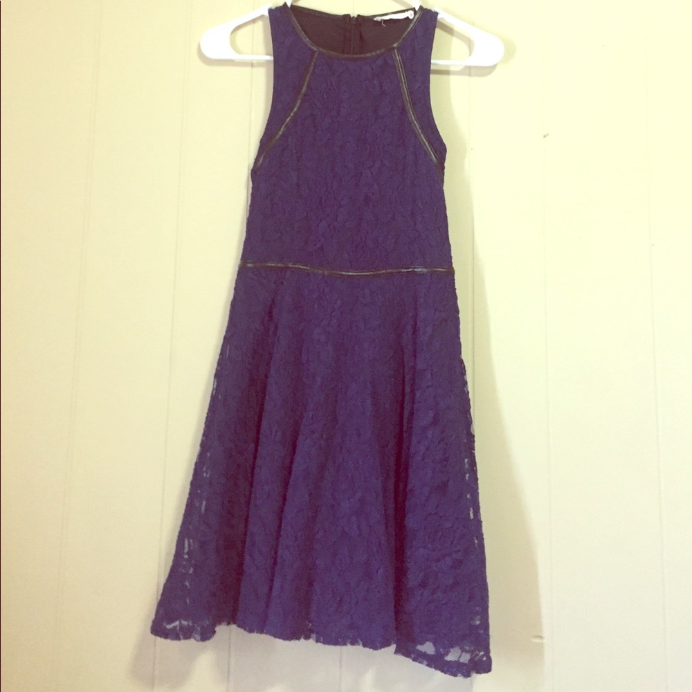 Lush navy blue a-line dress