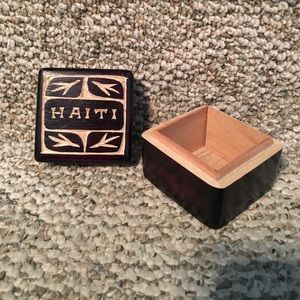 Hand-Crafted Haitian Wooden Jewelry Box