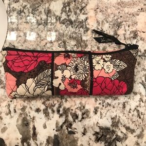 SOLD. Vera Bradley Mocha Rouge Pen/Pencil Case