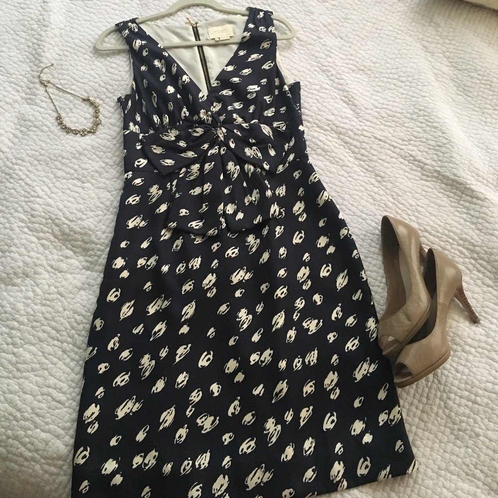 Navy print Kate Spade dress