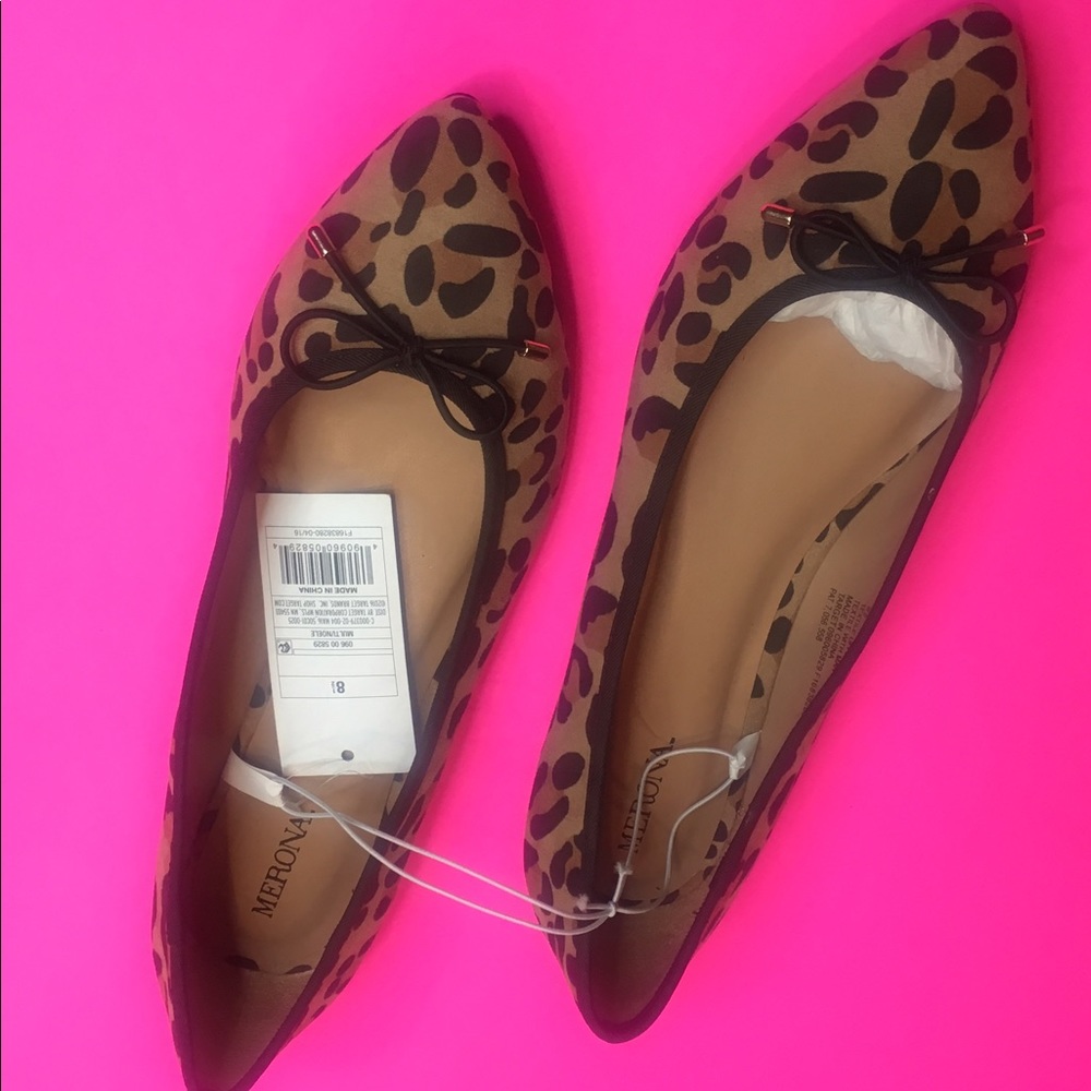 Target brand Merona leopard flats