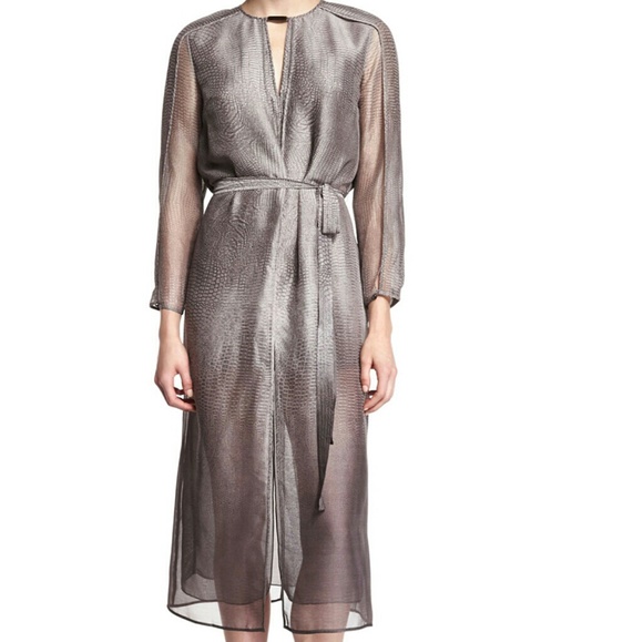 Halston Heritage Dresses & Skirts - Halston Heritage Gray Gravel Print Shirt Dress. 4