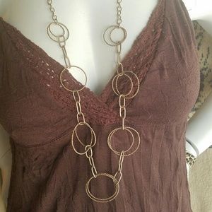 6 long necklaces chains,charms pendants and beads
