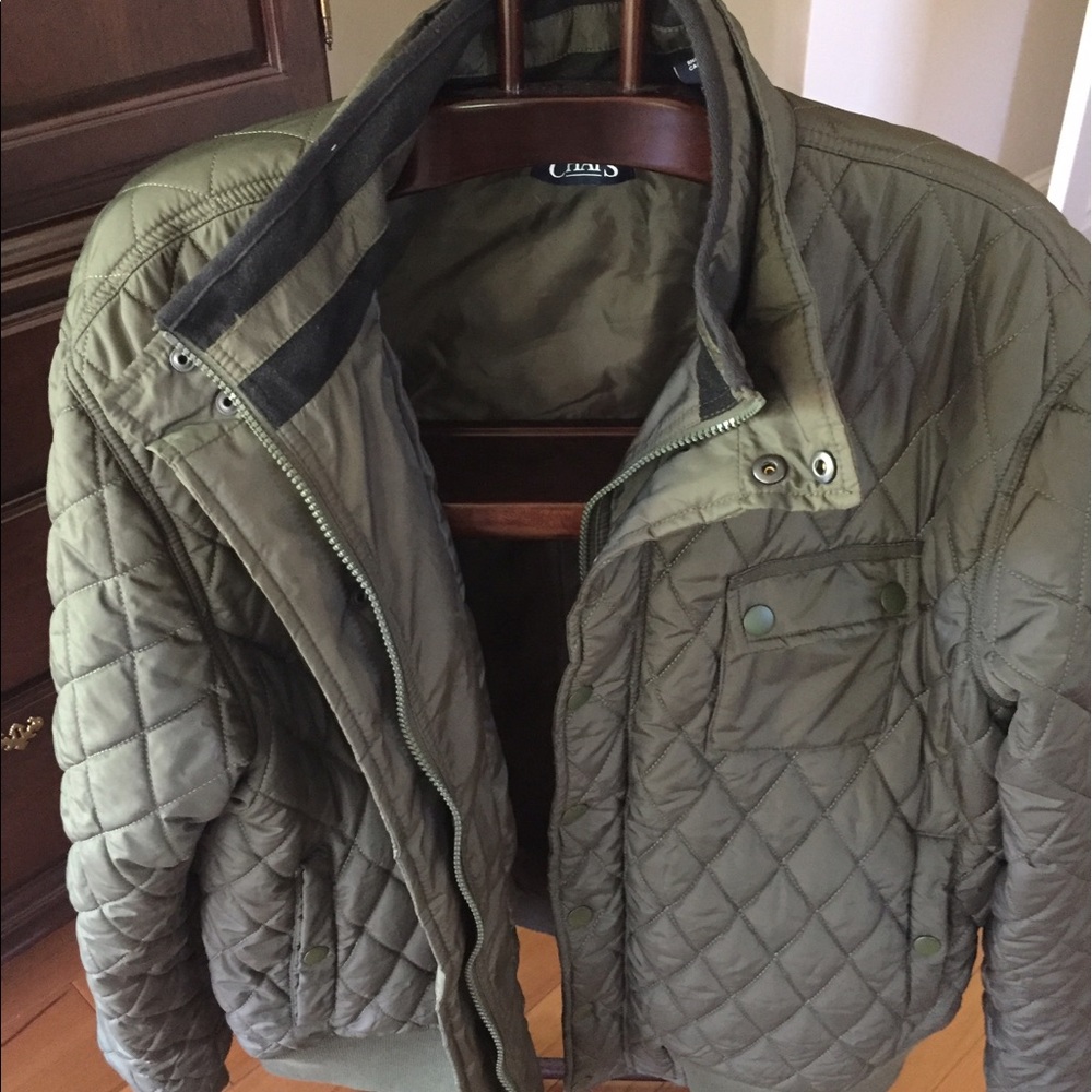 Military green bomber jacket