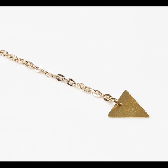 🔥Gold played drop geo chain charm necklace - Picture 2 of 3