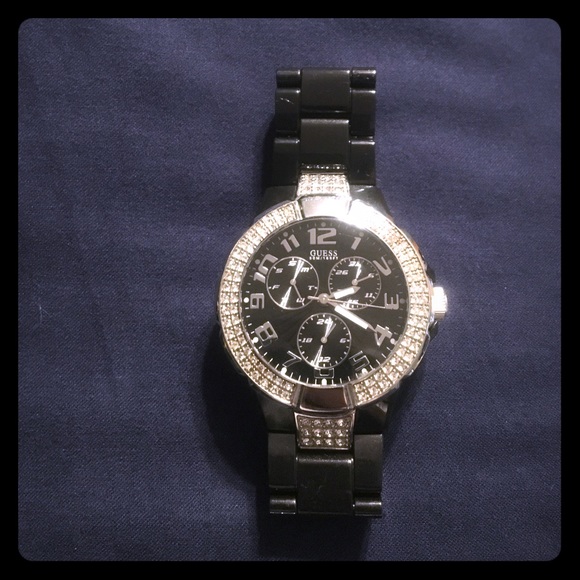 Black Guess watch
