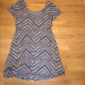 Patterned skater dress