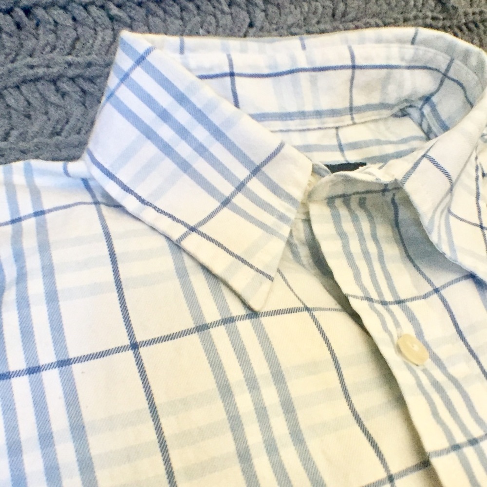 Allen Solly blue & white button up shirt