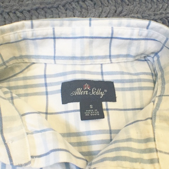 Allen Solly blue & white button up shirt - Picture 2 of 5