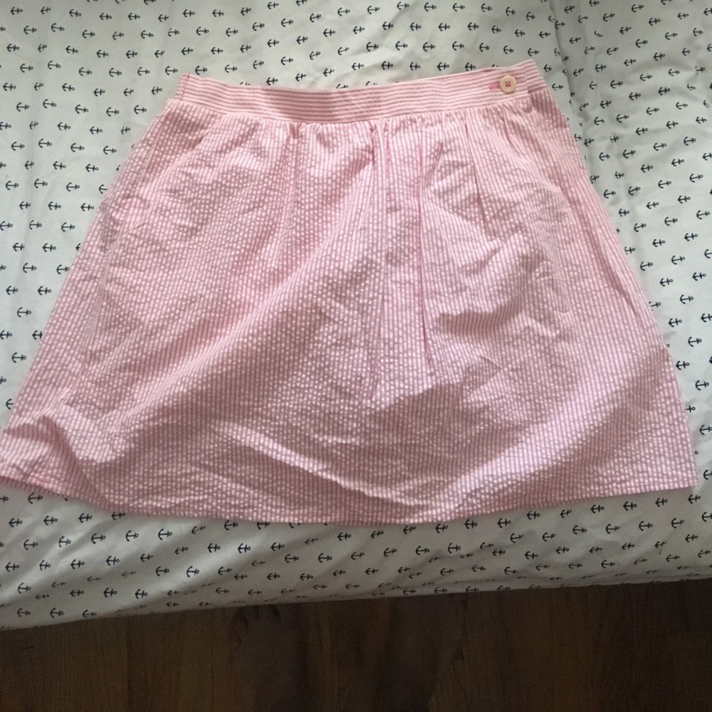 Lily Pulitzer light pink sear sucker skirt