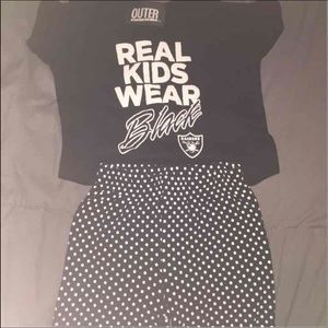 Raiders onesie + pants