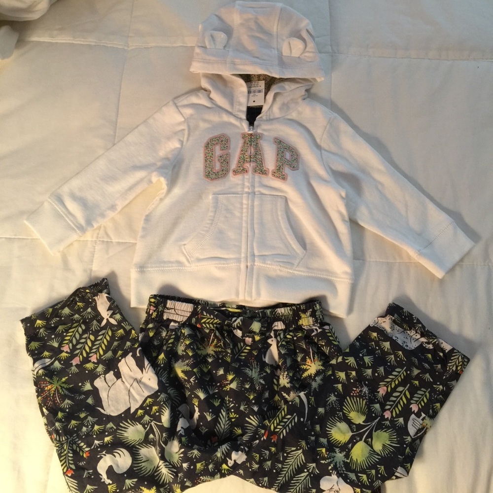 Baby gap hoodie NWT & pants 12-18month NWOT