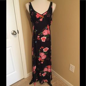 free people navy floral maxi dress