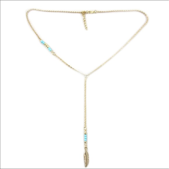 🌼 Delicate feather bead golden drop charm - Picture 4 of 6